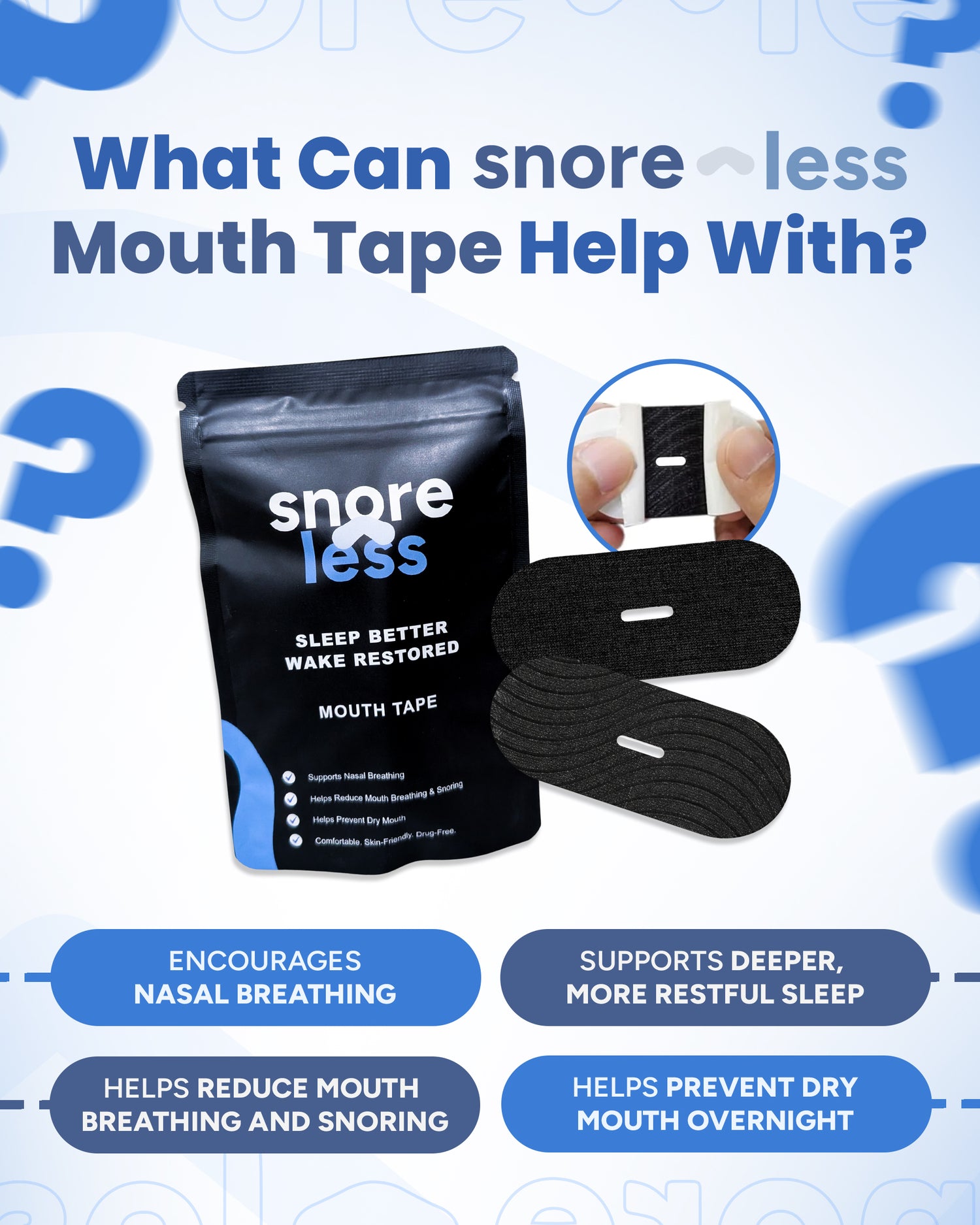 Nose Strips - Black – Snore-Less